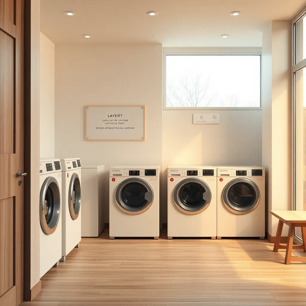 Negocio Laverie Libre Service Wash And Dry Concept